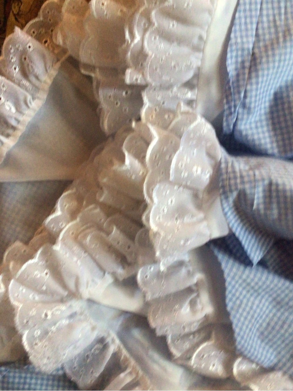 Light Blue Gingham Pinafore women’s Costume Dress - Picture 5 of 5